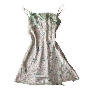 y2k angelic Victoria's Secret floral lace slip dress